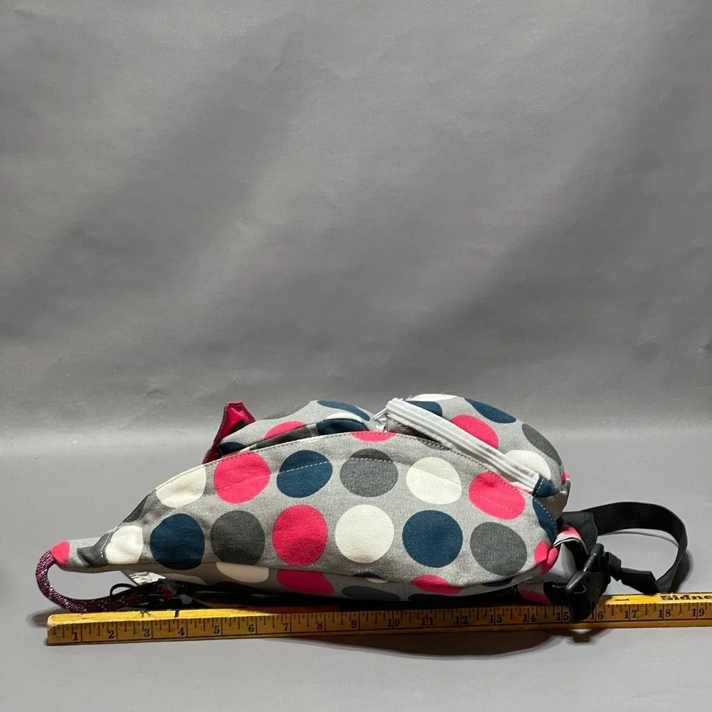 NWT KAVU 9150-716 Mini Rope Bag Got Dots Multi Color Dot Canvas‎ Sling Backpack